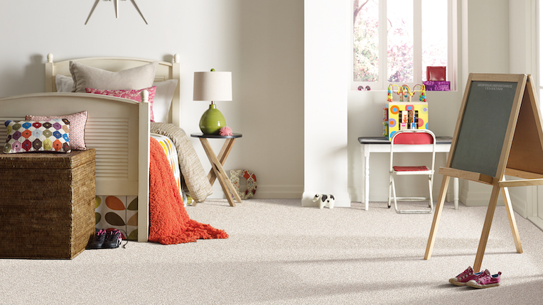soft cozy carpets in a bright kids' bedroom